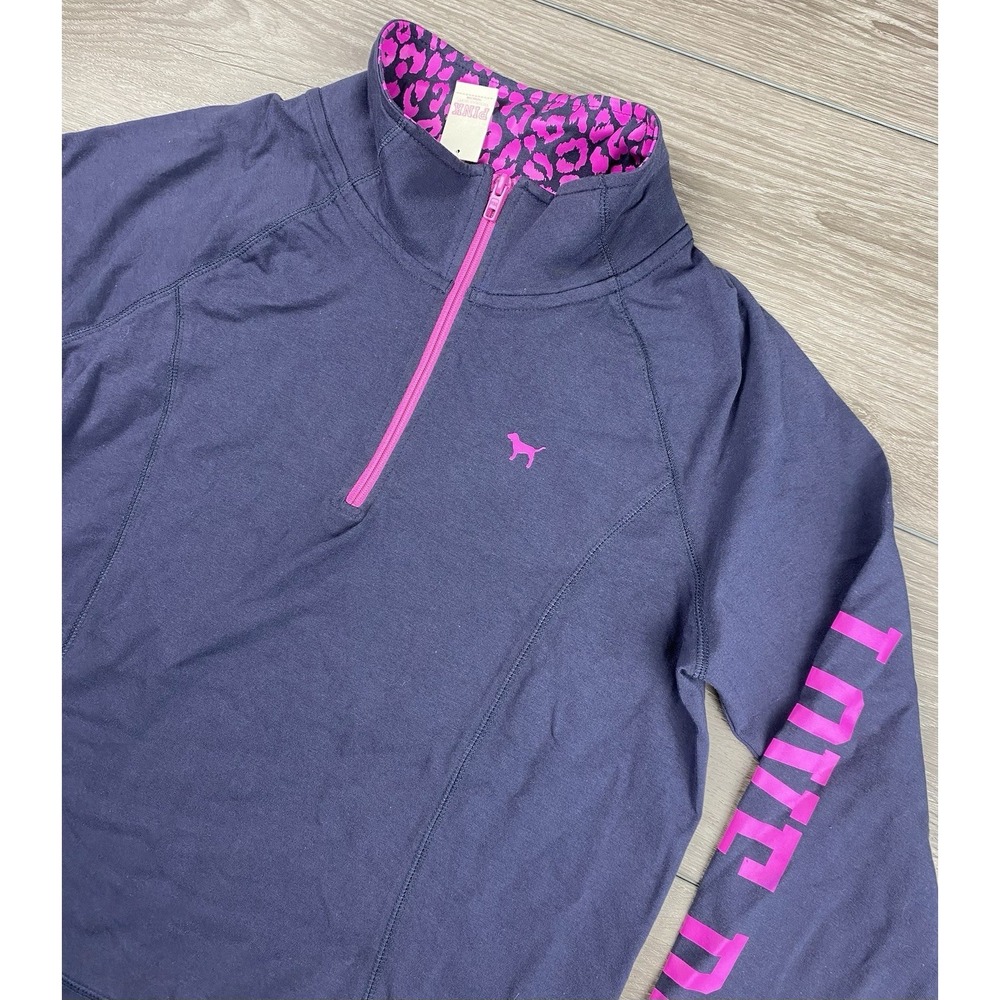 Victoria's Secret‎ Women's Pullover 1/4 Zip Sweater Blue Purple Size Large New